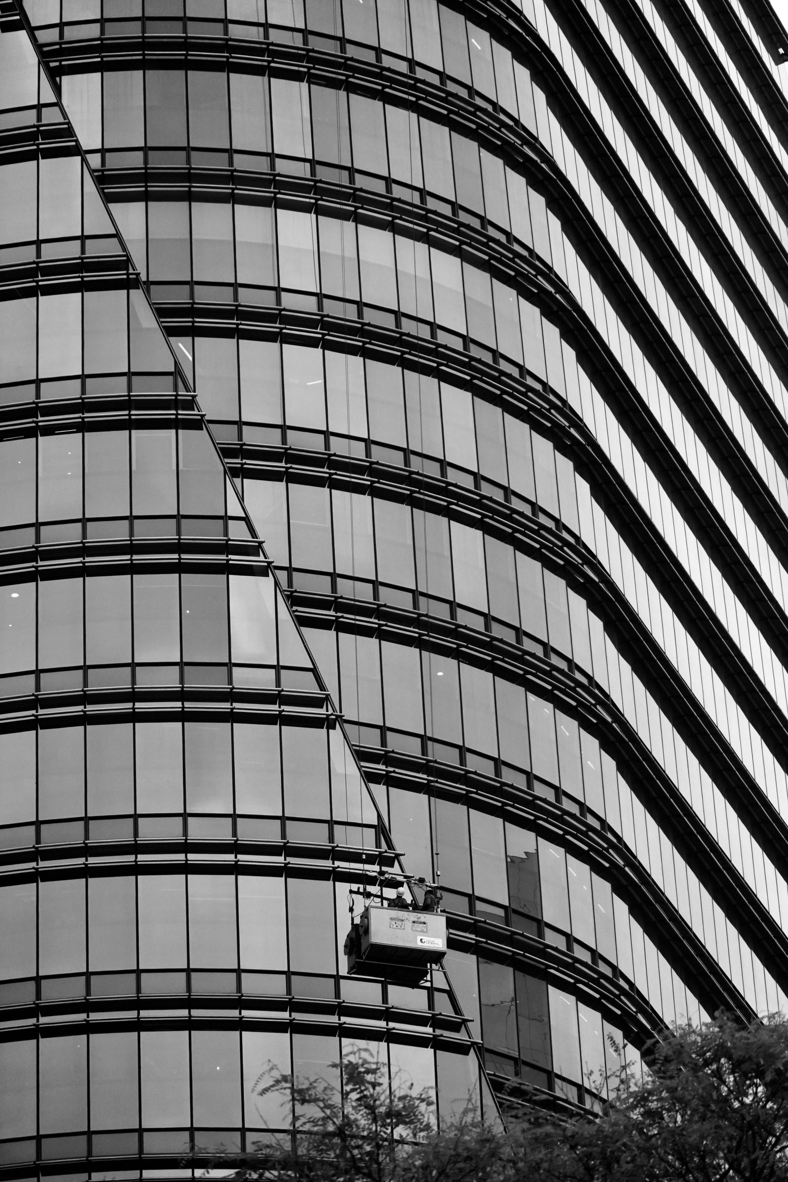 Mid-rise glass by pure-water pole