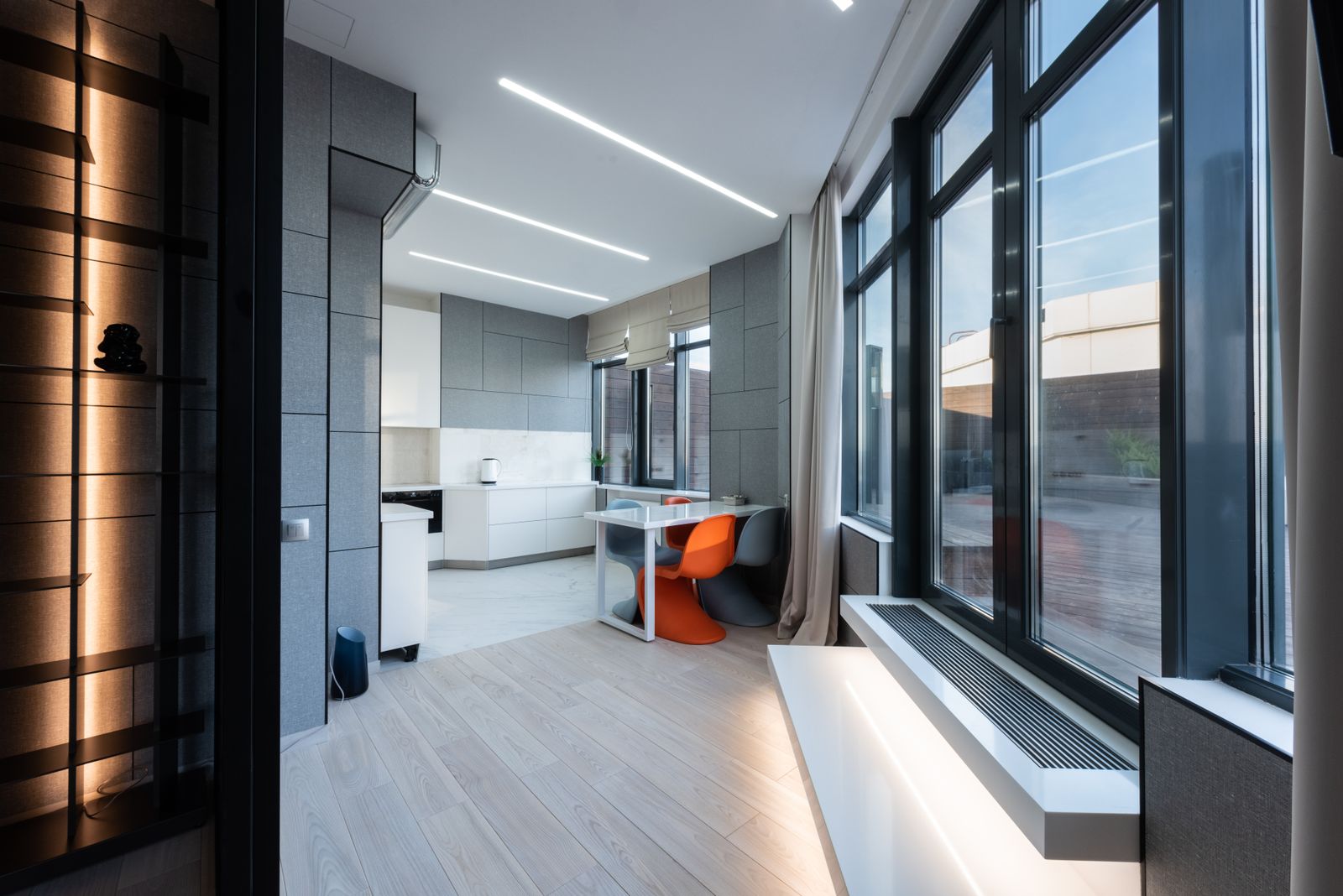 Kitchen windows and patio door, Land Park
